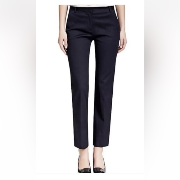 Tory Burch wool stretch navy skinny dress pants